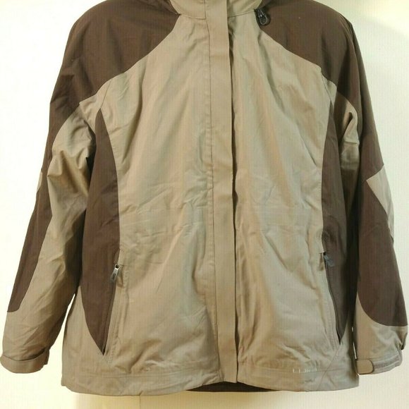 LL Bean Women All Season Jacket Large Removable Polartec Liner Waterproof Shell - Picture 11 of 12